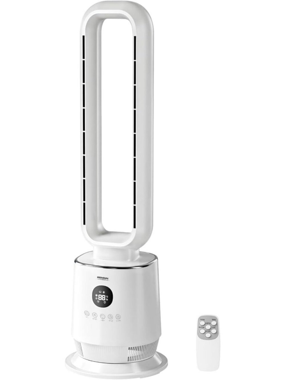 Bladeless Tower Fan for Bedroom, Smart Remote Control, 90° Oscillation, 3